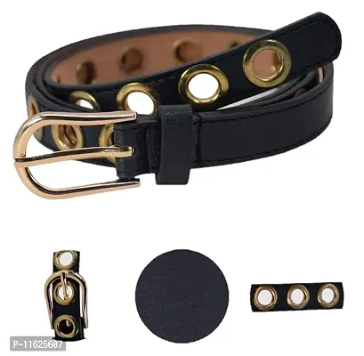 Stylish Pu Leather Black Belt For Girls And Women-thumb0