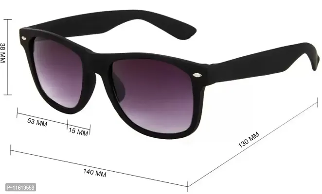 Fabulous Black Plastic Wayfarer Sunglasses For Men-thumb3