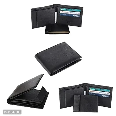 Designer PU Textured Black Ring And Leatherette Wallet For Men-thumb4