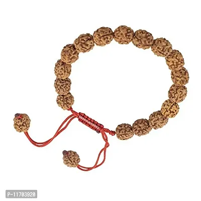 Rudraksha Wrist Mala/Bracelet With Paanch Mukhi 5 Faces For Men/Women