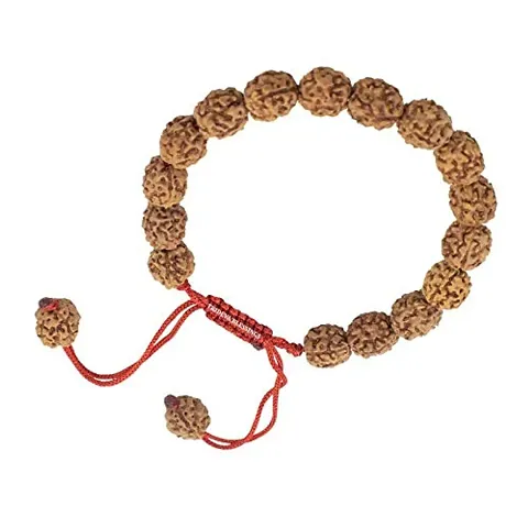 Rudraksha Wrist Mala/Bracelet With Paanch Mukhi 5 Faces For Men/Women