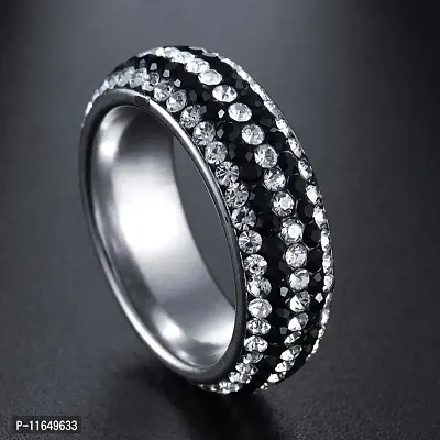 Stunning Stainless Steel Cubic Zirconia Ring Iced Out High Quality