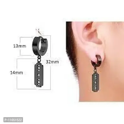 Alluring Non-Piercing Magnetic Multicoloured Stainless Steel  Studs For Men Pack Of 2-thumb3