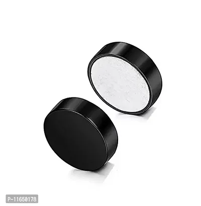 Alluring Non-Piercing Magnetic Black Stainless Steel  Studs For Men-thumb3