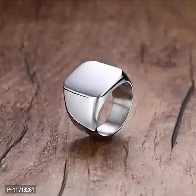 Alluring Silver Stainless Steel   Rings For Men-thumb0