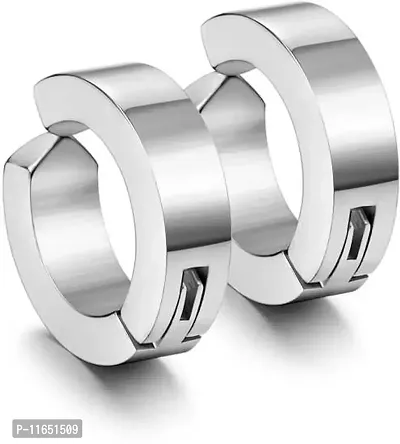 Alluring Non-Piercing Magnetic Silver Stainless Steel  Studs For Men-thumb0
