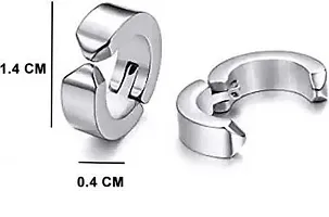 Alluring Non-Piercing Magnetic Silver Stainless Steel  Studs For Men-thumb1