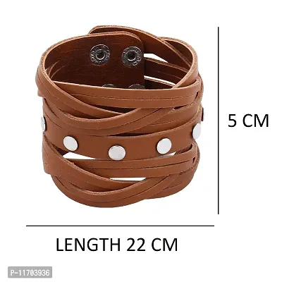 Boy s/Men s Leatherite Broad Metal Width Gym Style Solid Wrist Band Bracelet Cuff