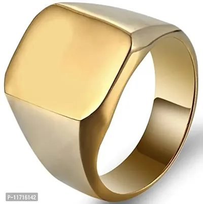 Alluring Golden Stainless Steel   Rings For Men-thumb0