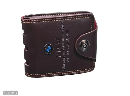Designer Brown PU Textured Branded Wallet With Card Holder For Men