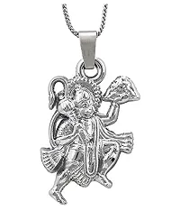 Sterling Silver God Hanuman Pendant With Chain for Men   Women&nbsp;-thumb1