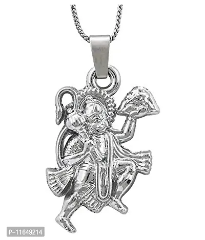 Sterling Silver God Hanuman Pendant With Chain for Men   Women&nbsp;-thumb2