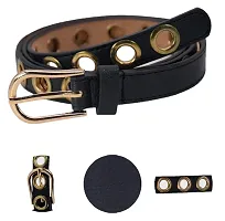 Stylish Pu Leather Black Belt For Girls And Women-thumb2