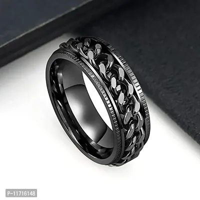Alluring Black Stainless Steel   Rings For Men