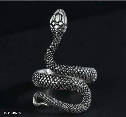 Snake Ring Reptile Serpent Adjustable Open Finger Rings Gothic Cobra Ring Uniquely Stylish (Pack Of 1) For Unisex Adult