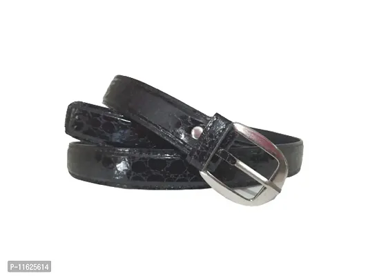 Attractive Faux Leather Black Belt For Women And Girls-thumb0