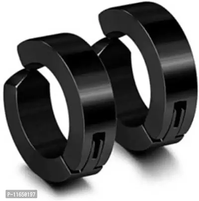 Alluring Non-Piercing Magnetic Black Stainless Steel  Studs For Men-thumb0