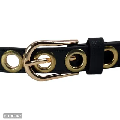 Stylish Pu Leather Black Belt For Girls And Women-thumb2