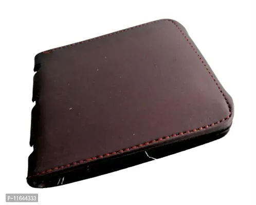 Designer Brown PU Textured Branded Wallet With Card Holder For Men-thumb4