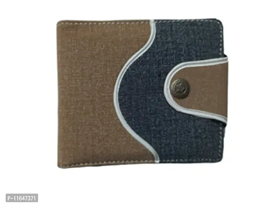 Designer Blue Denim Textured Wallets For Men-thumb0