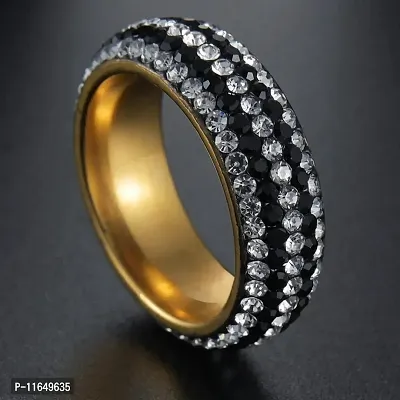 Stunning Stainless Steel Cubic Zirconia Ring Iced Out High Quality