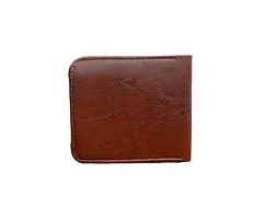 Designer Tan PU Textured Branded Wallet With Card Holder For Men-thumb3