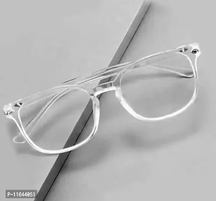 Stylish Plastic UV Protection And Amazing Transparent Spectacle For Men And Women-thumb0