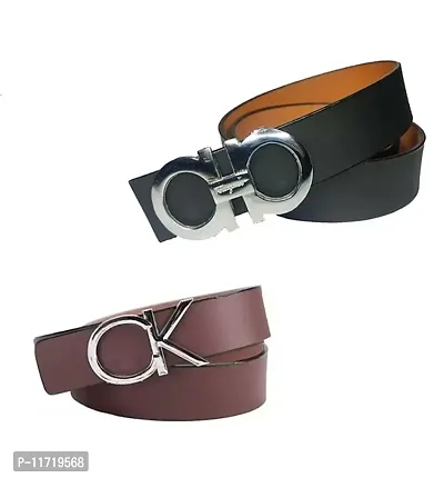 Stylish Fancy Faux Leather Solid Belts For Men