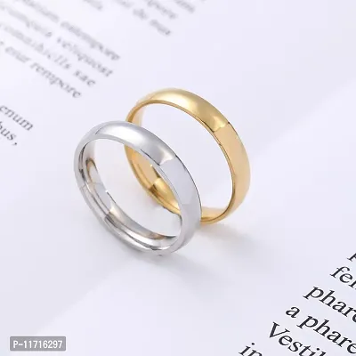 Alluring Multicoloured Stainless Steel   Rings For Men Pack Of 2