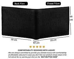 Designer Black Faux Leather Textured  Album Wallets For Men-thumb3