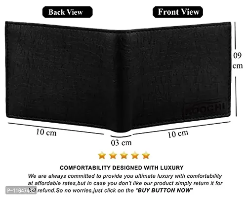 Designer Black Faux Leather Textured  Album Wallets For Men-thumb4