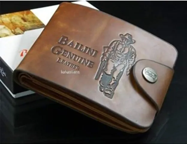 Trendy Leatherette Two Fold Wallets For Men