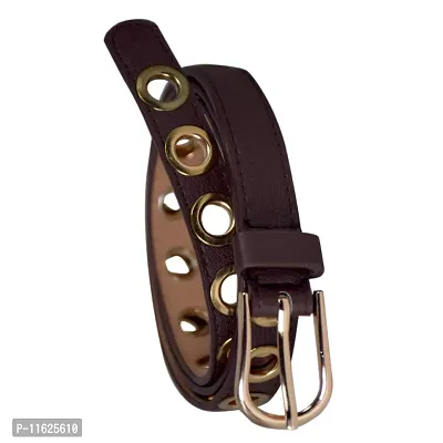 Stylish Pu Leather Brown Belt For Girls And Women-thumb0