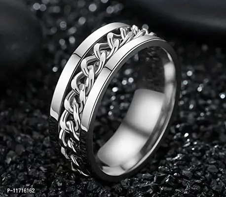 Alluring Silver Stainless Steel   Rings For Men