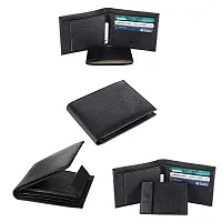 Designer PU Textured Black Ring And Leatherette Wallet For Men-thumb3