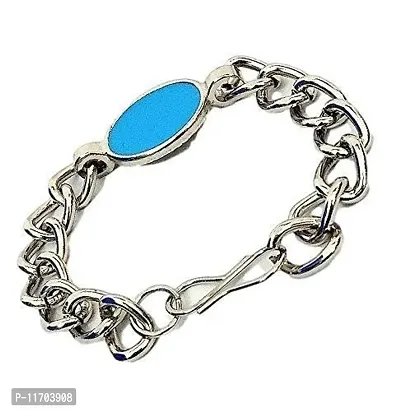 Blue Stone Silver Bracelet For Men | Salman Khan Bracelet | Free size