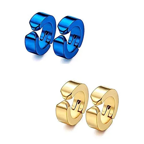 Alluring Non-Piercing Magnetic Stainless Studs For Men Pack Of 2