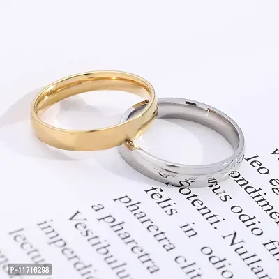 Alluring Multicoloured Stainless Steel   Rings For Men Pack Of 2