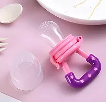 Nonababy 90ML Newborn Baby Feeding Bottle Silicone Squeeze Feeding Spoon Milk  Feeder and Fruit Feeder/Nibbler (Set of 2) Pink colour-thumb3