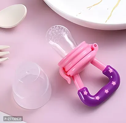 Nonababy 90ML Newborn Baby Feeding Bottle Silicone Squeeze Feeding Spoon Milk  Feeder and Fruit Feeder/Nibbler (Set of 2) Pink colour-thumb4