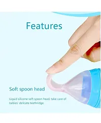 Luvlap Anti-colic Slim Regular Neck Essential Bpa-free Baby Feeding Bottle, 125ml With Silicon Spoon Bottle  - Pack Of 2-thumb1