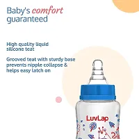 Luvlap Anti-colic Slim Regular Neck Essential Bpa-free Baby Feeding Bottle, 125ml With Silicon Spoon Bottle  - Pack Of 2-thumb2