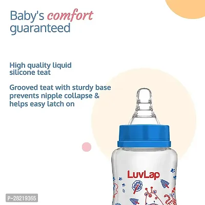 Luvlap Anti-colic Slim Regular Neck Essential Bpa-free Baby Feeding Bottle, 125ml With Silicon Spoon Bottle  - Pack Of 2-thumb3
