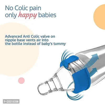 Anti-colic Slim Essential Bpa-free Baby Feeding Bottle  125ml With Silicon Spoon Bottle And Fruit Nibbler -  Pack Of 3-thumb5