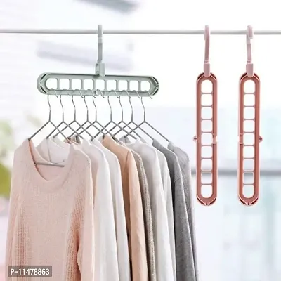 Unicron Multi-Function Storage Rack Magic Rotating Anti-Skid Folding Drying Rack Portable Hanging Household Wet and Dry Clothes Hanger Closet Hook Pack of 2