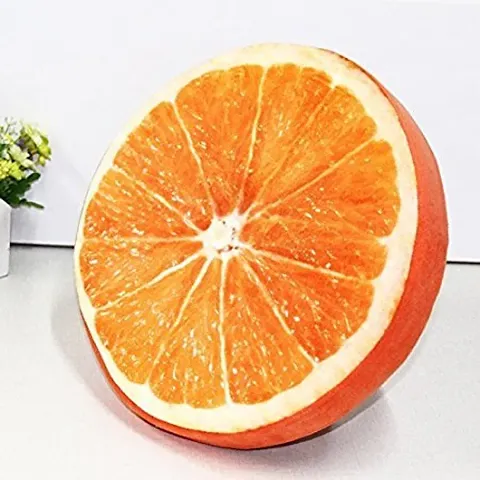 Grapits Creative 3D Printed Orange Fruit Pillow Round (1 PCS)