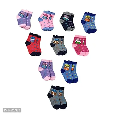 New Born Baby Soft Cotton Socks Unisex Multicolor (0-6 Months) (5)-thumb0