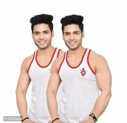 Comfy Cotton Blend Vest For Men Pack of 2-thumb0