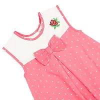 Trendy A-Line Cotton Pink Dress For Girl-thumb2