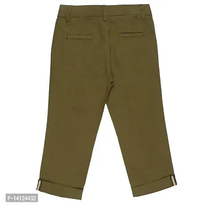 ShopperTree Cotton  Linen Khaki Colour Full Length Trouser for Boys-thumb2